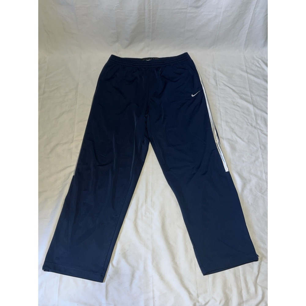 Nike Basketball Athletic Sweatpants Blue & White Mens XXLarge Late Y2K Read